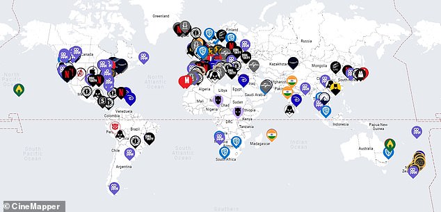 Se ha presentado un mapa interactivo denominado 'CineMapper' que revela los lugares de todo el mundo que dieron vida a momentos cinematográficos famosos.