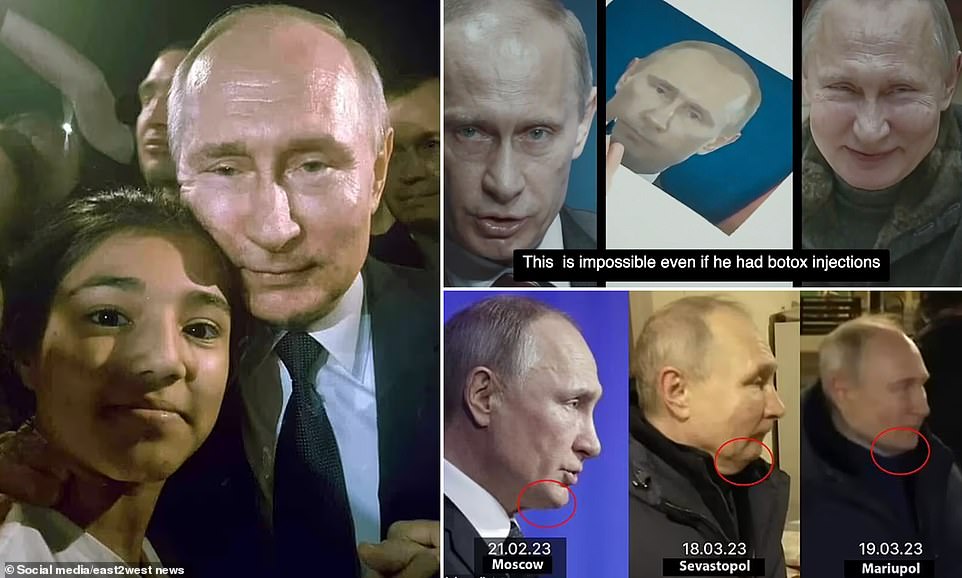 La inteligencia militar ucraniana ha redoblado sus afirmaciones de que Vladimir Putin utiliza al menos tres dobles.  Los actores de Putin están bajo estricta vigilancia y 