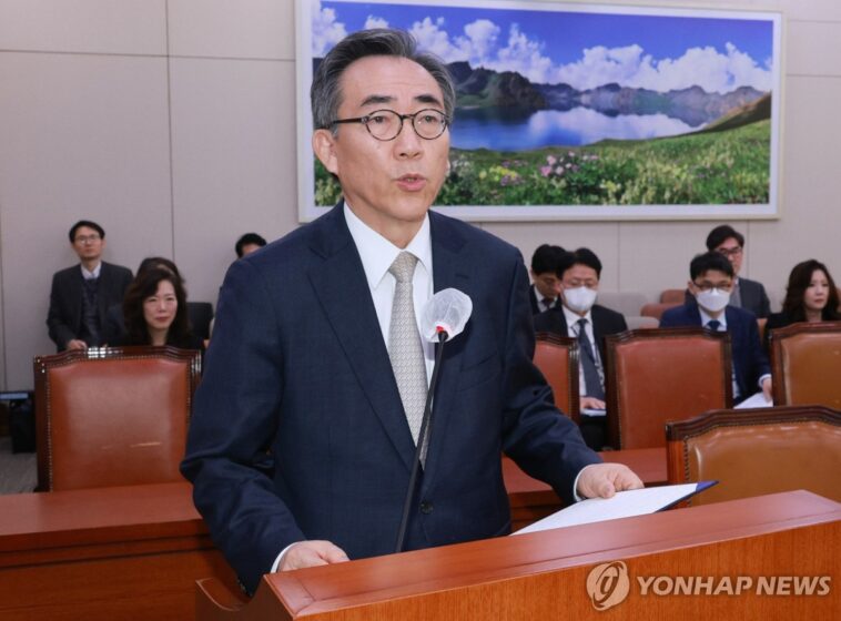 (LEAD) FM nominee vows to accelerate S. Korea-U.S.-Japan cooperation amid growing N.K. threats