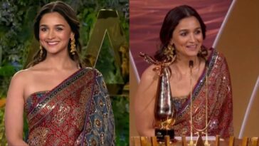 Alia Bhatt sorprende con un sari en la entrega de premios de Arabia Saudita y habla de cómo está "obsesionada con las películas"