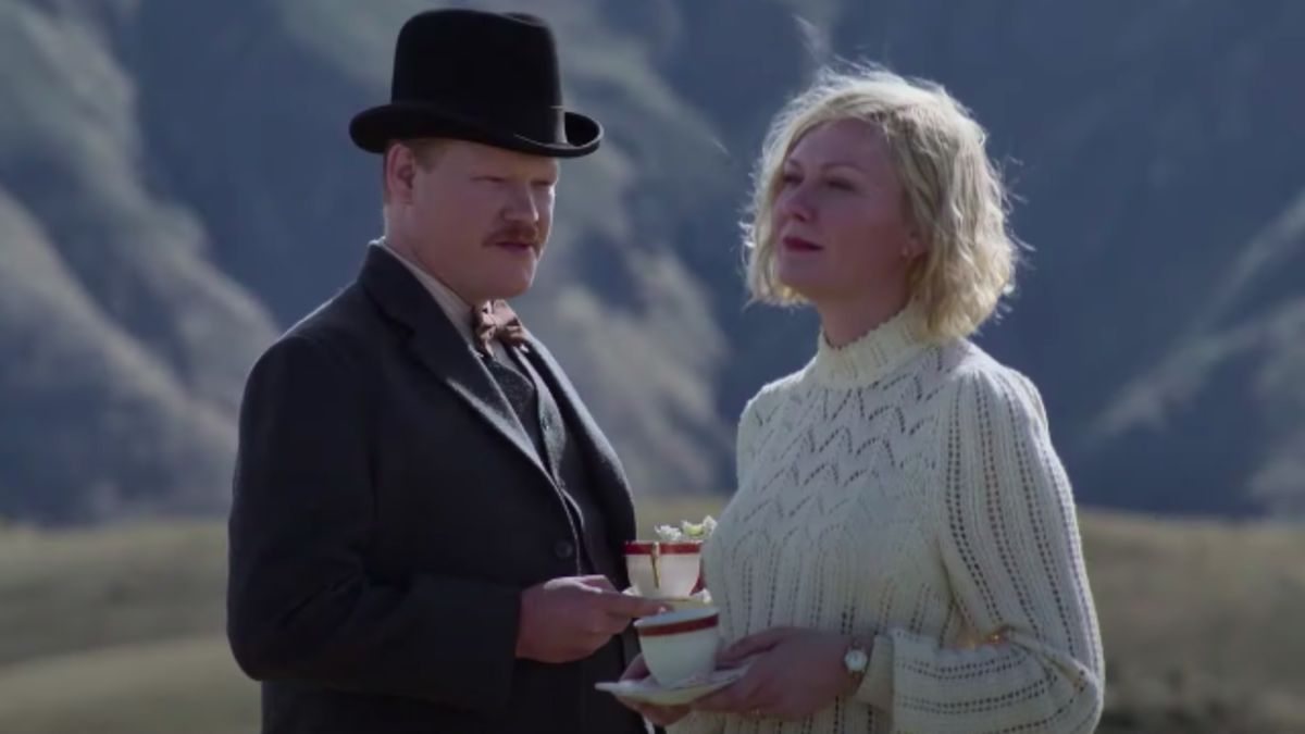 Jesse Plemons and Kirsten Dunst in The Power of the Dog