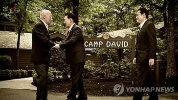 N. Korea broadcasts images of Camp David summit while leader Kim delivers speech