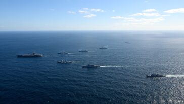 S. Korea, U.S., Japan stage joint naval drill involving aircraft carrier