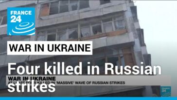 Cuatro muertos en ataque aéreo combinado ruso contra Ucrania