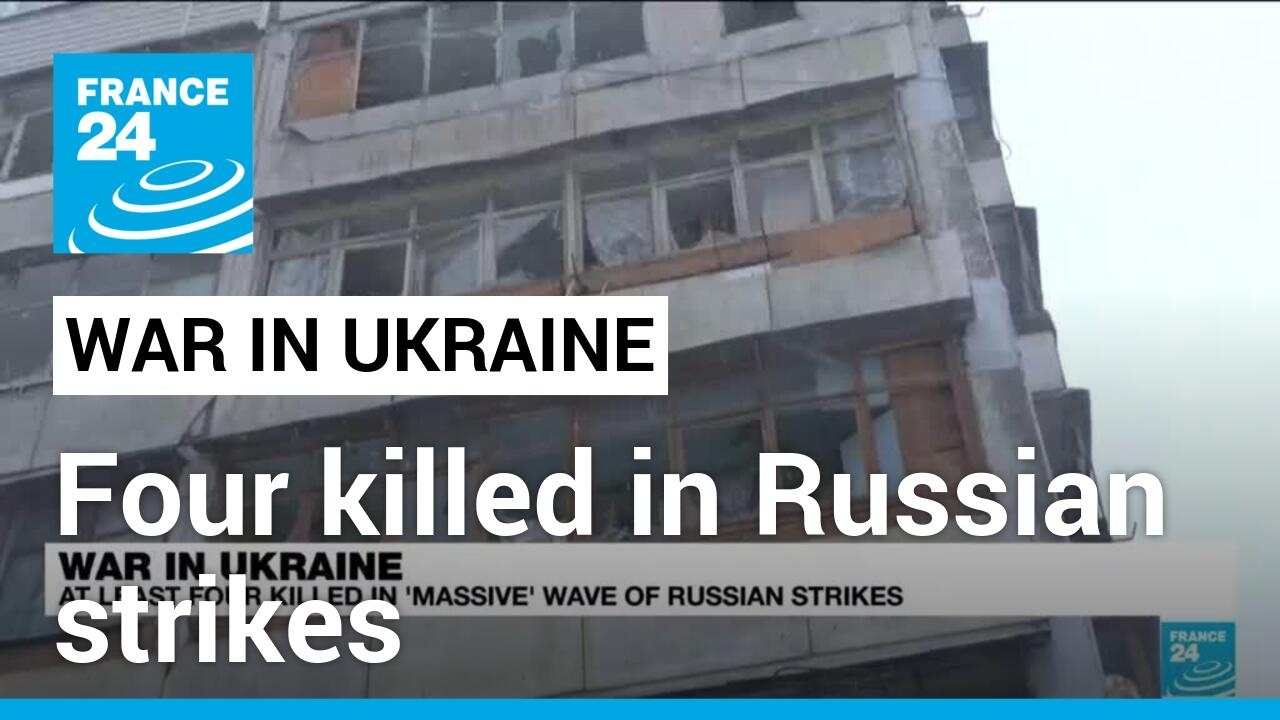 Cuatro muertos en ataque aéreo combinado ruso contra Ucrania
