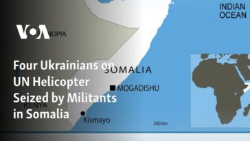 Cuatro ucranianos a bordo de un helicóptero de la ONU capturado por militantes en Somalia