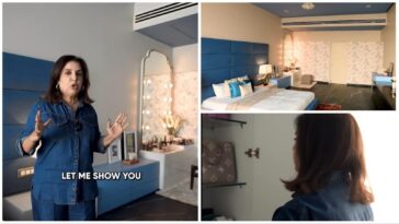 Farah Khan muestra su enorme dormitorio que parece un hotel.  Mirar