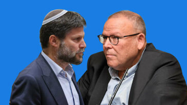 Arnon Bar David and Bezalel Smotrich credit: Histadrut Spokesperson, Noam Moskovich Knesset Spokesperson