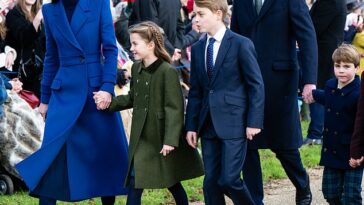 Kate, Charlotte, George, William y Louis en el servicio del día de Navidad de 2023 en Sandringham