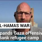 Las fuerzas israelíes amplían su ofensiva en la Franja de Gaza y atacan un campo de refugiados en Cisjordania