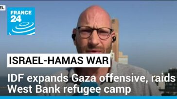 Las fuerzas israelíes amplían su ofensiva en la Franja de Gaza y atacan un campo de refugiados en Cisjordania