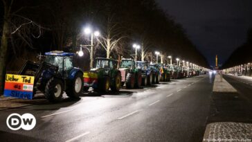 Los agricultores alemanes llegan a Berlín para protestar