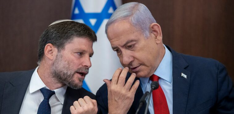 Benjamin Netanyahu and Bezalel Smotrich credit: Amit Shabi Yediot Ahronot