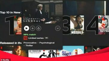 Netflix elimina su función de coincidencia porcentual, aunque la compañía no ha confirmado cuándo desaparecerá