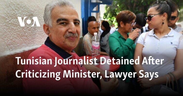 Periodista tunecino detenido tras criticar al ministro, dice abogado