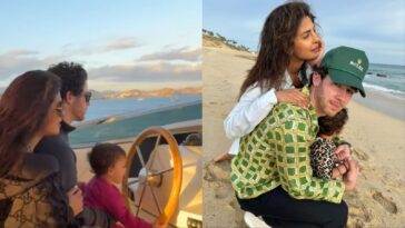 Priyanka Chopra deja ver a su hija Malti Marie cantando mientras intenta navegar en un yate con Nick Jonas.  Mirar