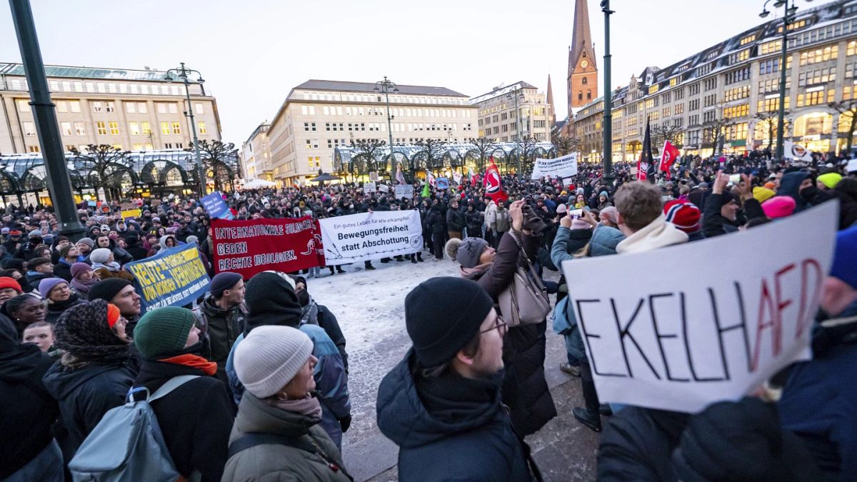 Protestas masivas del fin de semana en toda Alemania para denunciar al partido de extrema derecha AfD
