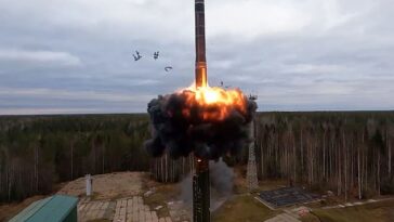 Lanzamiento del misil nuclear ruso Yars en octubre de 2022