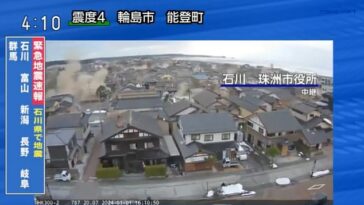 Un vídeo online muestra supuestamente una casa derrumbándose en Ishikawa durante el terremoto de hoy