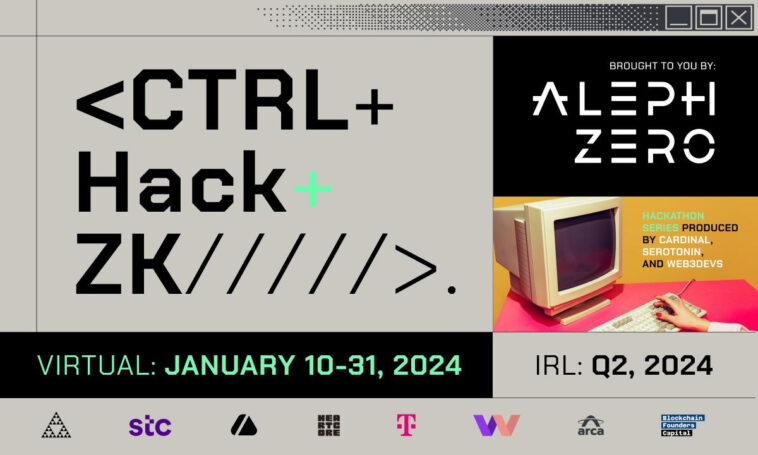 Socios importantes se unirán al próximo Hackathon Aleph Zero CTRL+Hack+ZK - CoinJournal