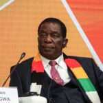 Zimbabwe's President Emmerson Mnangagwa. (Maksim Konstantinov/SOPA Images/LightRocket via Getty Images)