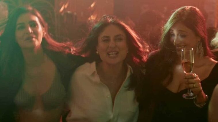 Canción del equipo Ghagra: Kareena Kapoor, Kriti Sanon y Tabu bailan como una tormenta.  Mirar