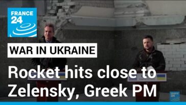 Cohete ruso impacta cerca de Zelensky y del primer ministro griego durante su visita a Odesa
