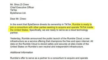 Una carta del CEO de Rumble, Chris Pavloski, apareció en la página X de la compañía el martes, declarando que su plataforma de videos en línea está lista para