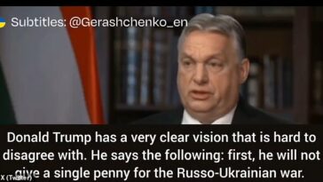 En una entrevista con Pravda.ru, Orban afirmó que Trump tenía un plan específico para poner fin al derramamiento de sangre que implica poner fin a toda financiación estadounidense para el esfuerzo bélico de Ucrania.