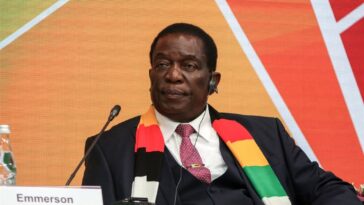 A flight carrying Zimbabwe's president Emmerson Mnangagwa to Victoria Falls turned around in mid-air after a bomb threat last week. (Maksim Konstantinov/SOPA Images/LightRocket via Getty Images)