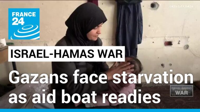 Los habitantes de Gaza se enfrentan al hambre mientras el barco de ayuda se prepara para zarpar de Chipre
