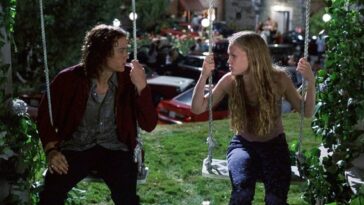 Heath Ledger and Julia Stiles in 10 Things I Hate About You.