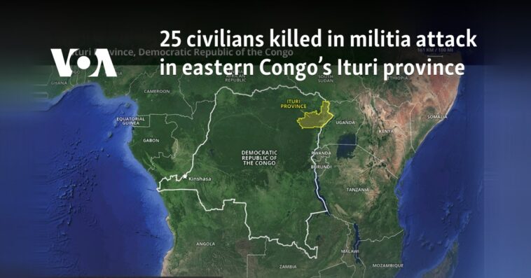 25 civiles muertos en ataque de milicias en la provincia de Ituri, en el este del Congo