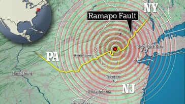 El ¿epicentro¿ del terremoto del viernes se encuentra en la falla de Ramapo, el sistema de grietas más largo del noreste, que se formó hace 400 millones de años, mucho más antiguo que el de San Andrés de California, de 28 millones de años.