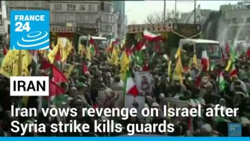 Irán rinde homenaje a los guardias muertos en el ataque a Siria y promete venganza contra Israel