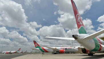 Kenyan Airways (KQ) will not be operating on the Kinshasa-Nairobi route from Tuesday. (Tony Karumba/AFP)