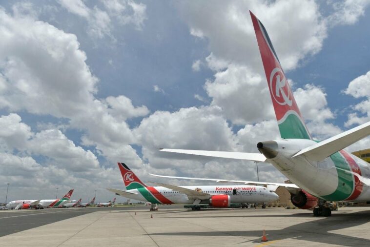 Kenyan Airways (KQ) will not be operating on the Kinshasa-Nairobi route from Tuesday. (Tony Karumba/AFP)