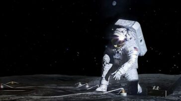 La NASA ha anunciado planes para cultivar plantas en la luna como parte de la misión Artemis III que devolverá a los humanos a la superficie lunar, como se ilustra en este concepto artístico de la NASA.