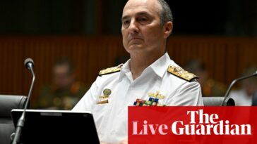 Noticias de Australia en vivo: el vicealmirante David Johnston nombrado nuevo jefe de las fuerzas de defensa en una importante reestructuración del mando
