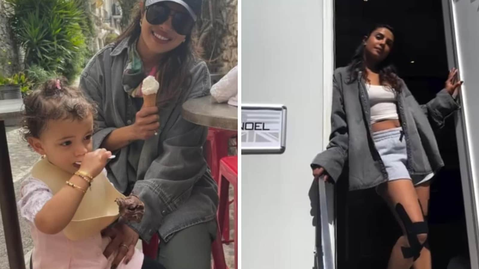  Priyanka Chopra disfruta de un helado con su hija Malti y ofrece un adelanto de su 'vida últimamente'.  Mirar
