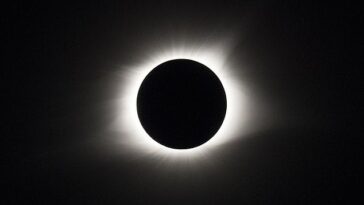 El eclipse solar (en la foto) se extenderá a lo largo de 115 millas desde Maine hasta Texas el lunes, pero los astrónomos dicen que la trayectoria de la totalidad se ha desplazado 2000 pies.