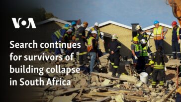 Continúa la búsqueda de supervivientes del derrumbe de un edificio en Sudáfrica