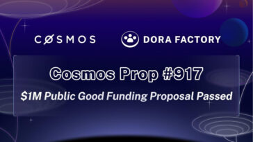 Cosmos Hub aprueba una subvención de 1 millón de dólares a Dora Factory para una iniciativa de financiación cuadrática - CoinJournal