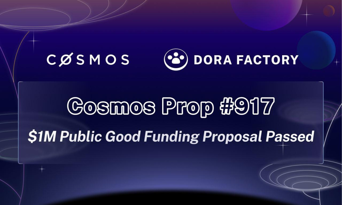 Cosmos Hub aprueba una subvención de 1 millón de dólares a Dora Factory para una iniciativa de financiación cuadrática - CoinJournal
