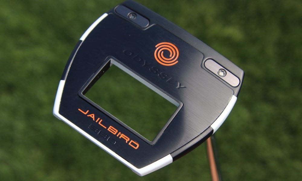 El nuevo putter de Rickie Fowler: Odyssey Jailbird 380 de longitud estándar en naranja personalizado
