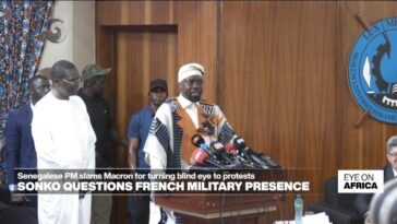 El primer ministro senegalés, Ousmane Sonko, cuestiona la presencia militar francesa