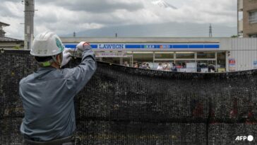 Harto de los turistas, una ciudad japonesa bloquea la vista del Monte Fuji