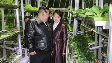 N. Korea&apos;s Kim, daughter attend ceremony for new street in Pyongyang