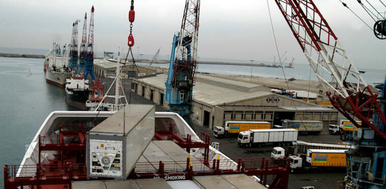 Exports being loaded at Ashdod Port  credit: Tamar Matsafi