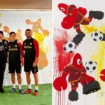 Philip Colbert se asocia con jugadores de la AS Roma para crear obras de arte benéficas